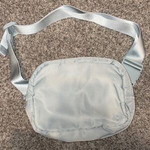 Silver Textured Crossbody Bag with Adjustable Strap